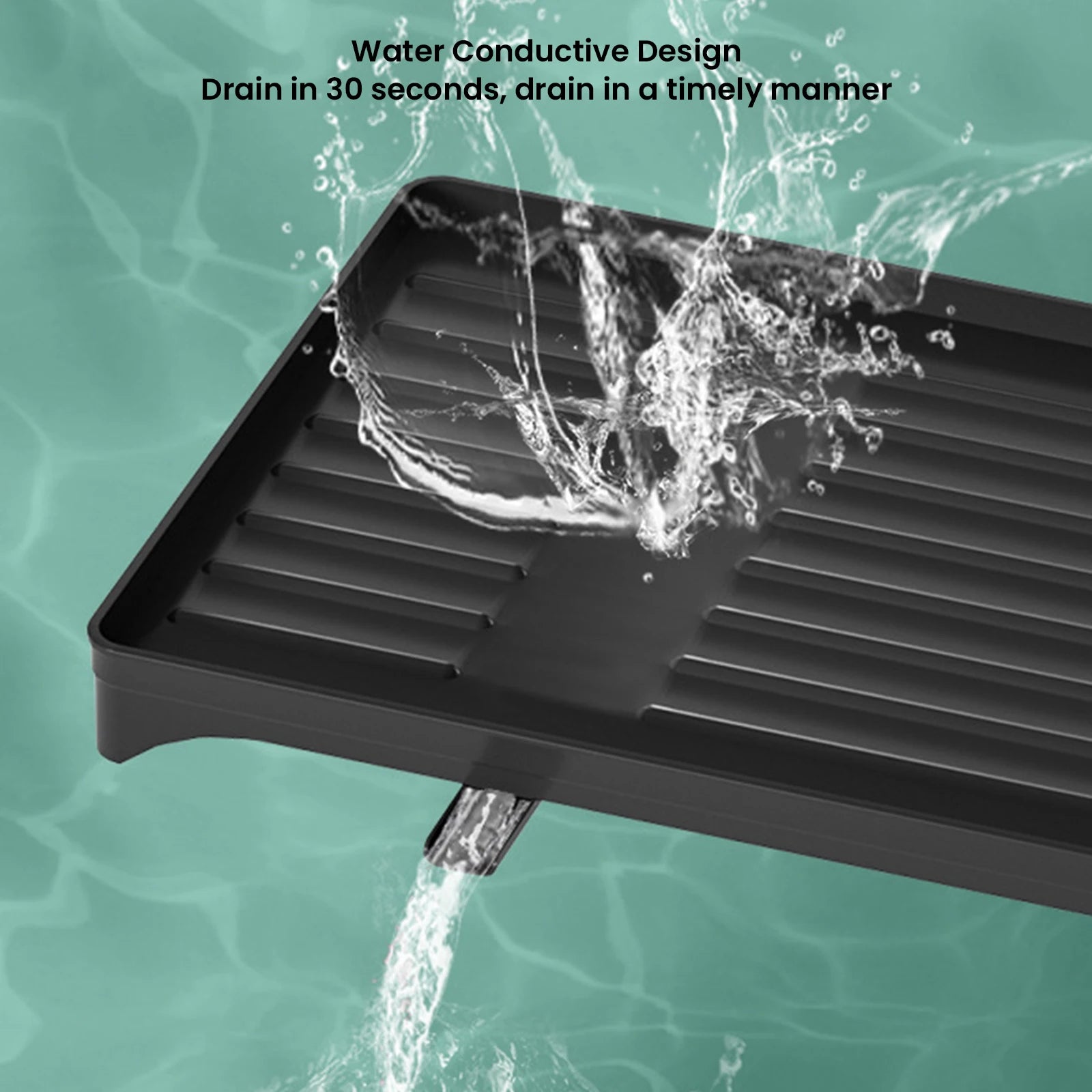 2 Tier Dish Drying Rack Self Draining Kitchen Bowl Storage Rack With Drainboard Carbon Steel Tableware Drain