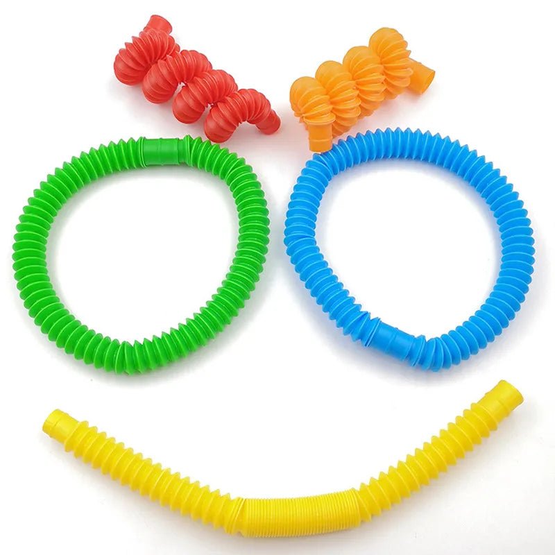 5 Pack Fine Motor Skills & Learning Unique Classroom Fidget for Kids Pop Tube Sensory Toys