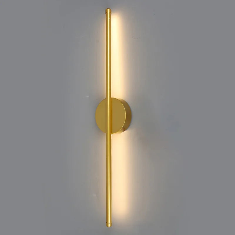 AB Modern Simple Living Room Bedroom Bedside Linear Wall Sconce Lamps up Down Background Opposite Luminous Black Led Wall Light