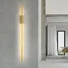 AB Modern Simple Living Room Bedroom Bedside Linear Wall Sconce Lamps up Down Background Opposite Luminous Black Led Wall Light