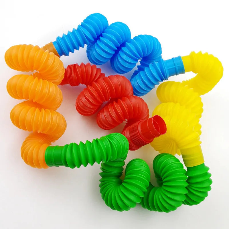 5 Pack Fine Motor Skills & Learning Unique Classroom Fidget for Kids Pop Tube Sensory Toys