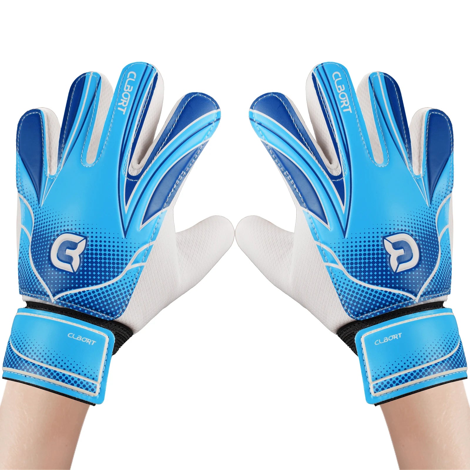 1 pair Non-Slip Soccer Goalie Gloves with Double Wrist Protection