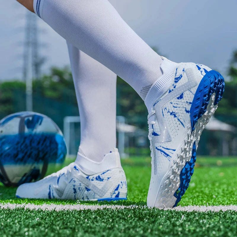 Men's Soccer Cleats Football Cleats for Mens Big Boys Mid-Top Spikes FG/TF Shoes for Youth Professional Training Turf Sneaker
