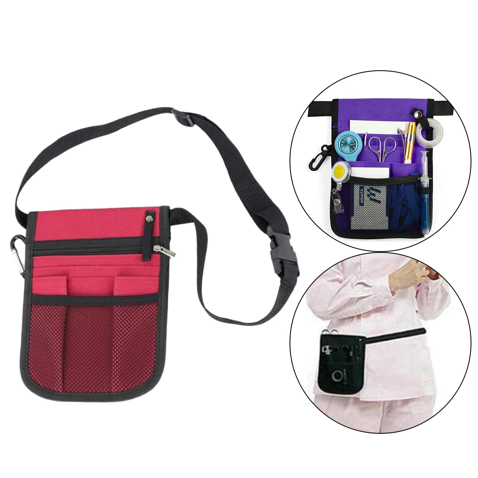 Nurse Fanny Pack Stethoscopes Durable Emergency Supplies Medical Gear Pocket Multiple Pockets Nurse Tool Waist Bag Vet Nurse