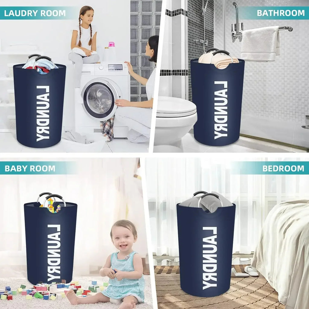Large-capacity Laundry Hamper Bag With Handle Dirty Clothes Basket Bathroom Dirty Clothes Organizer Toys Storage Basket