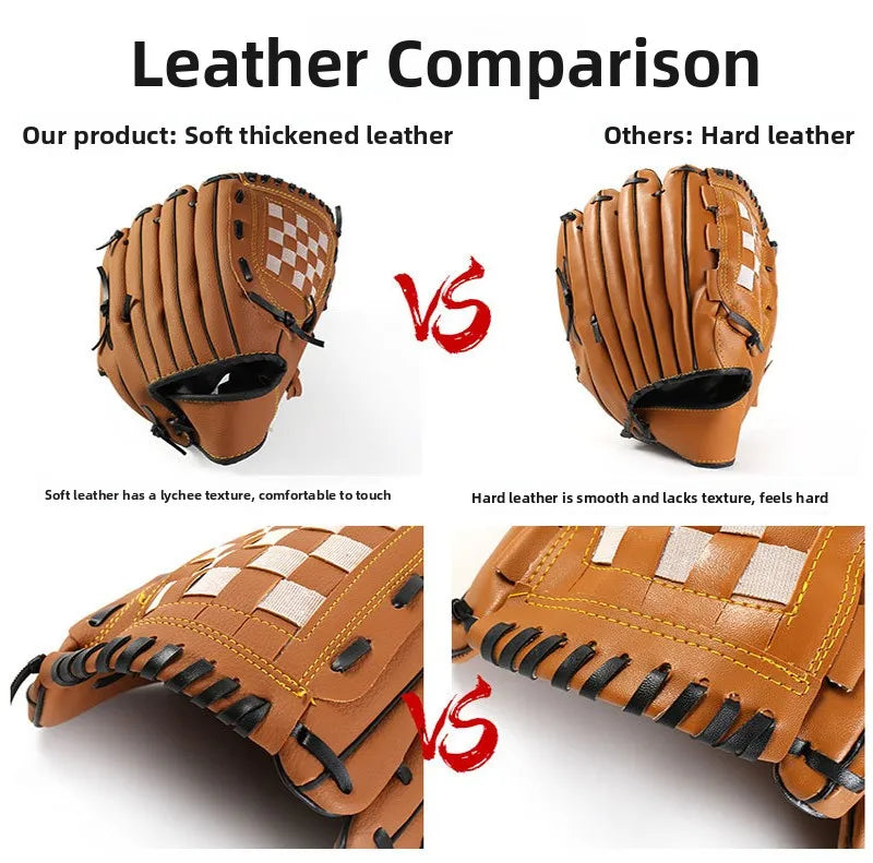 Baseball Gloves PVC PU for Children And Adults Youth Team Building Quality Extension Props Baseball Catching Gloves