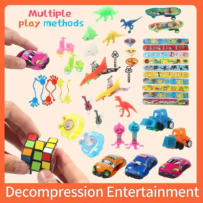 154/200Pcs Fidget Toys Multiple Toy Pack for Kids Birthday Party Xmas Gift Toy Pack Assortment Children's Favorite Party Toy Set