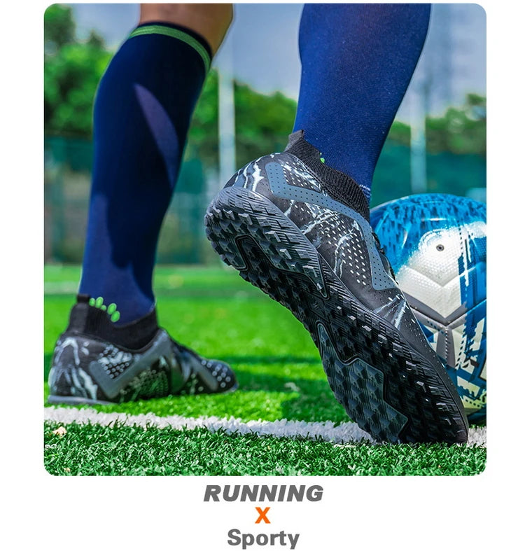 Men's Soccer Cleats Football Cleats for Mens Big Boys Mid-Top Spikes FG/TF Shoes for Youth Professional Training Turf Sneaker