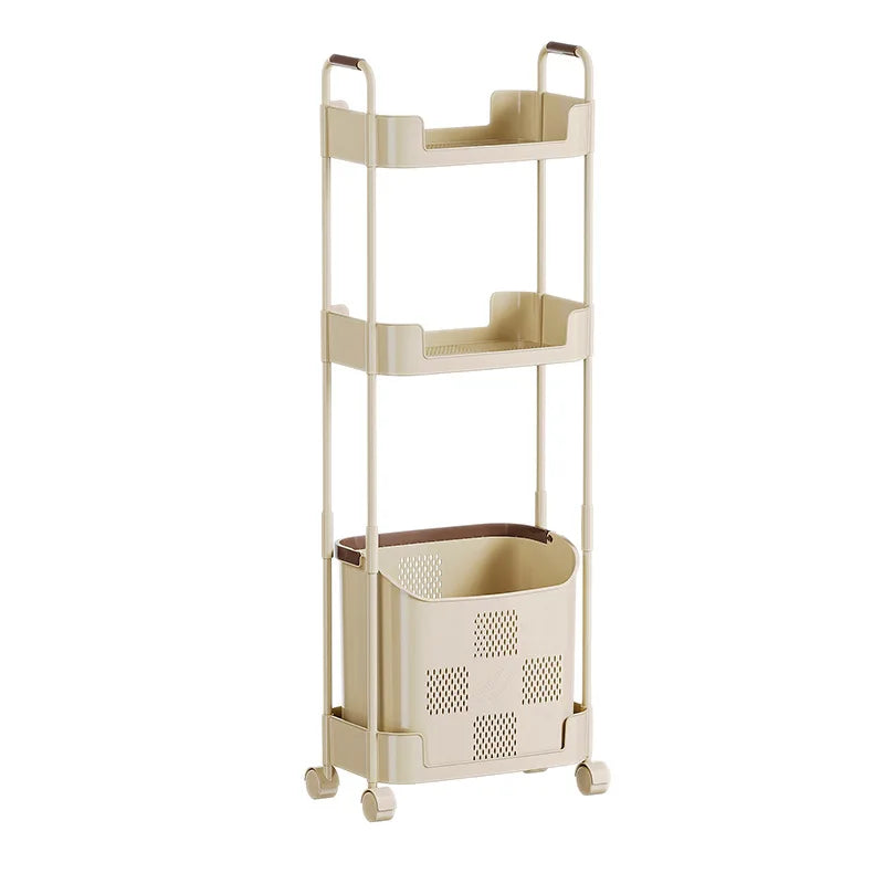 Multi-Functional Laundry Hamper for Home - Large Movable Clothes Basket with Storage Shelf, Bathroom Organizer & Sorting Rack