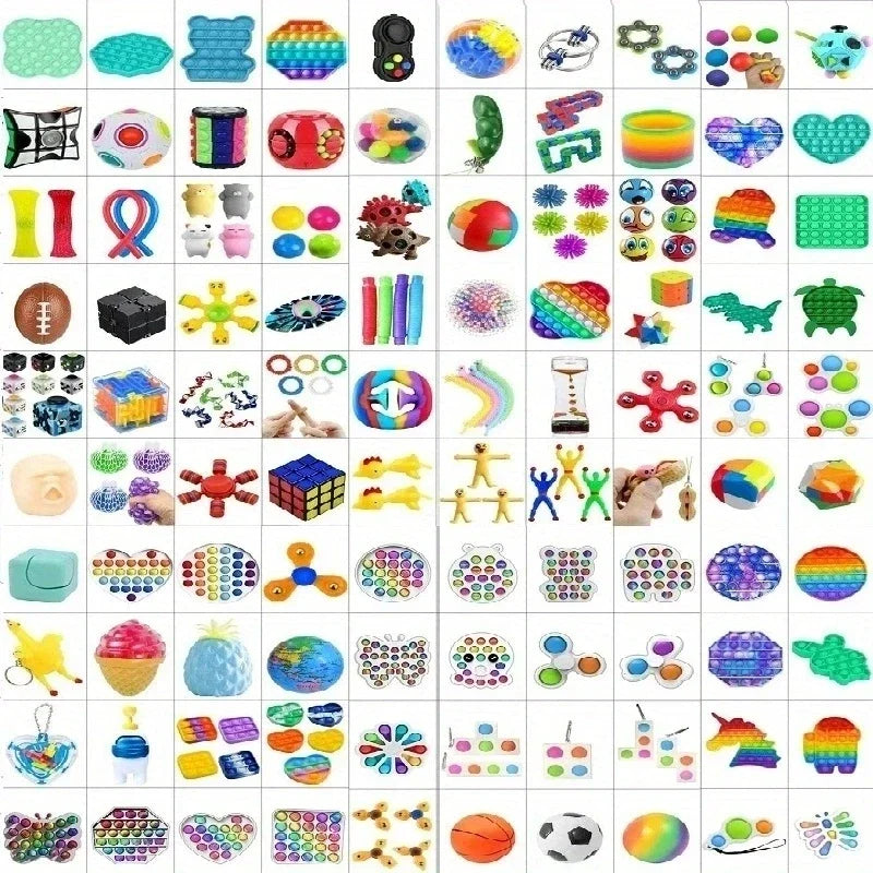 1-100pcs Random Fidget Toys Mystery Gifts Pack Surprise bag Fidget Set Antistress Relief Toys for kids party christmas