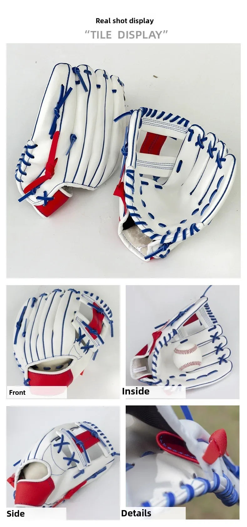 Outdoor Sport Baseball Gloves 10.5/11.5/12.5Inch Left Hand Catcher Softball Practice Training Pitcher Glove Baseball Sports
