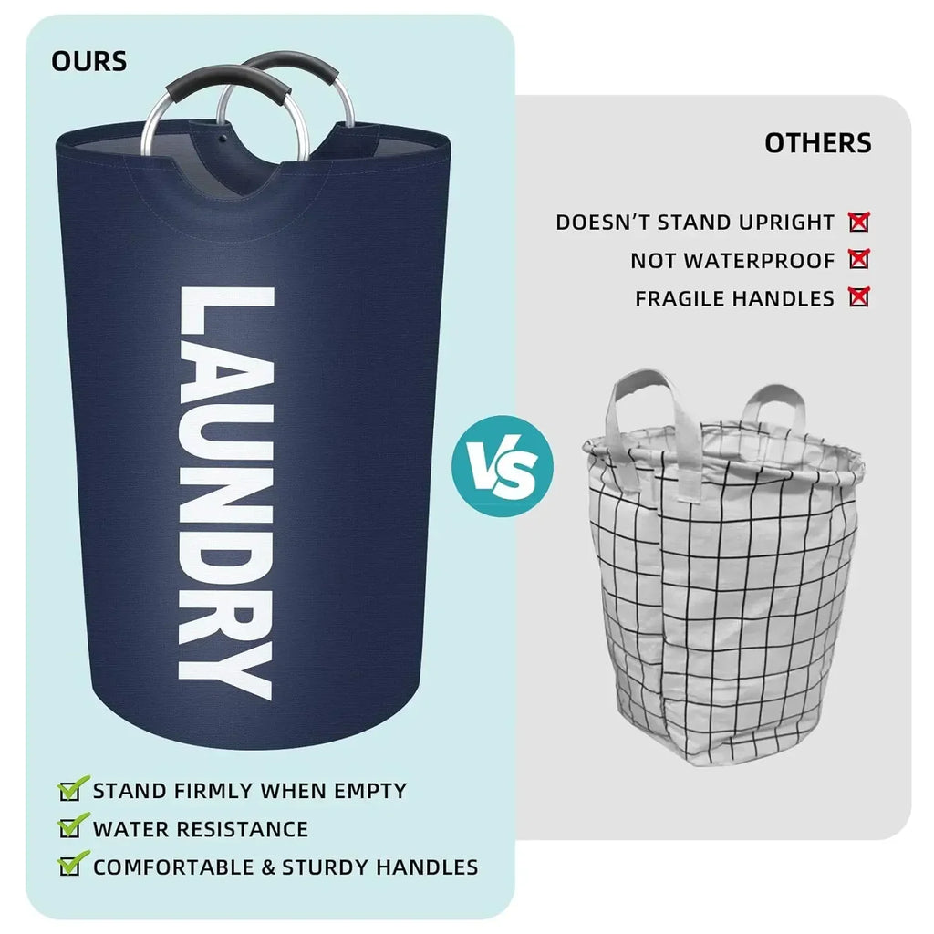 Large-capacity Laundry Hamper Bag With Handle Dirty Clothes Basket Bathroom Dirty Clothes Organizer Toys Storage Basket