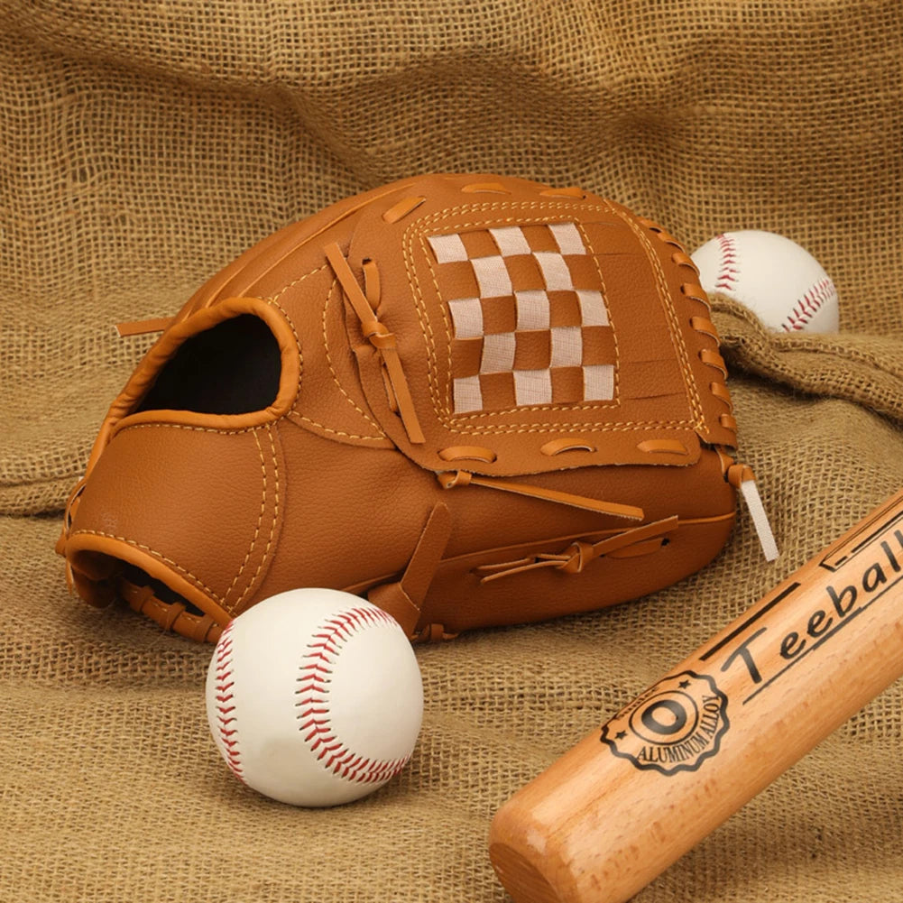 1pc Baseball&Softball Left Hand Gloves, 12.5in, Durable PU Leather, Gloves for Baseball Training and Games, Right Hand Throw