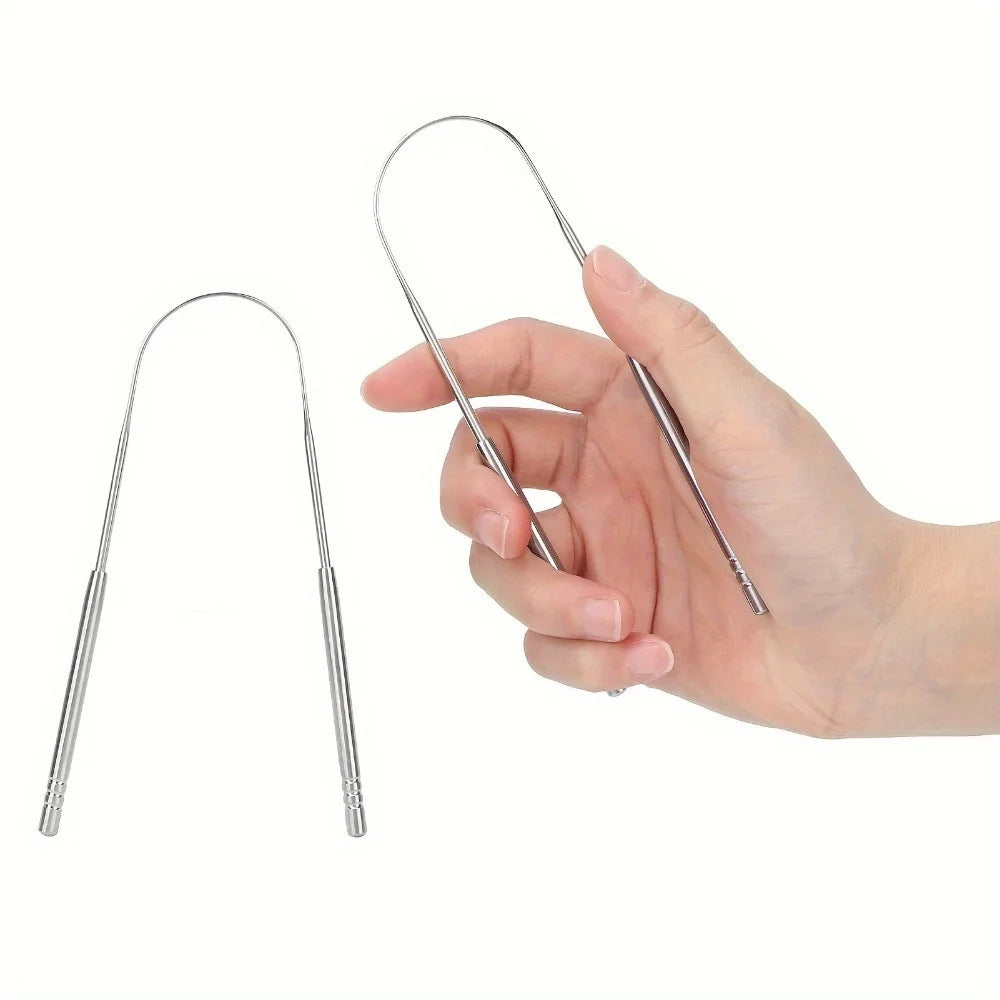 1pc U-Shaped Tongue Cleaner Tongue Scraper Stainless Steel Oral Cleaning Tongue Brush, Personal Care Christmas Gift