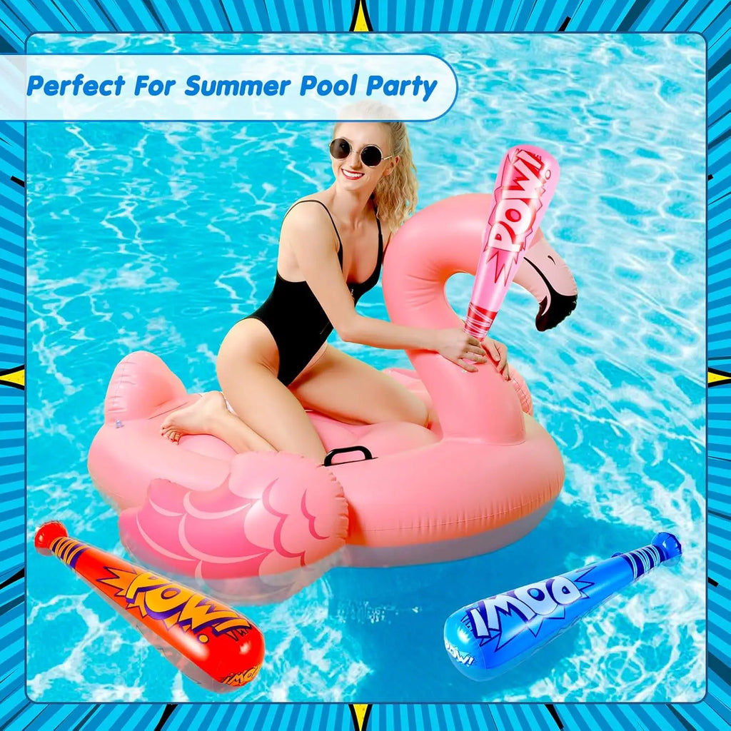 6/12Pcs Pow Inflatable Baseball Bats 17 Inch Inflatable Toy Bats for Kids Baseball Party Decoration Favor Beach And Pool Toys
