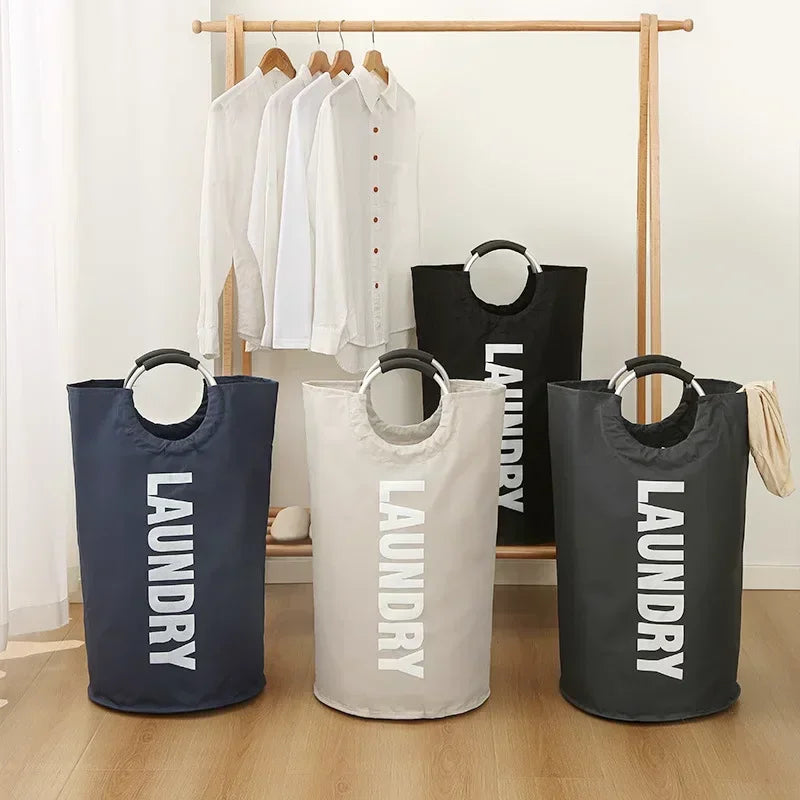 Large-capacity Laundry Hamper Bag With Handle Dirty Clothes Basket Bathroom Dirty Clothes Organizer Toys Storage Basket