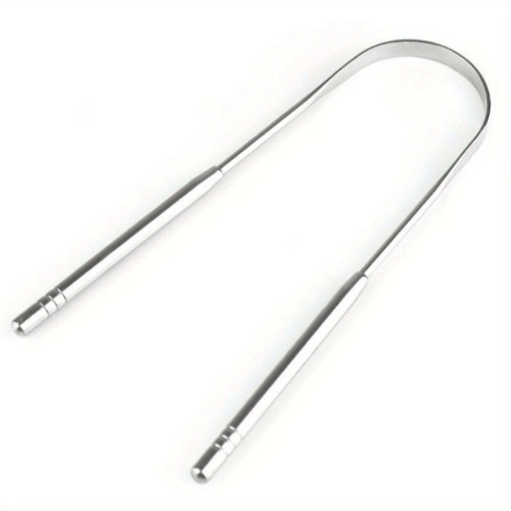 1pc U-Shaped Tongue Cleaner Tongue Scraper Stainless Steel Oral Cleaning Tongue Brush, Personal Care Christmas Gift
