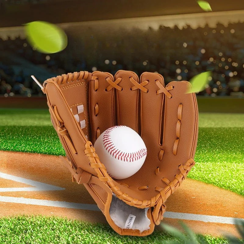 1pc Baseball&Softball Left Hand Gloves, 12.5in, Durable PU Leather, Gloves for Baseball Training and Games, Right Hand Throw