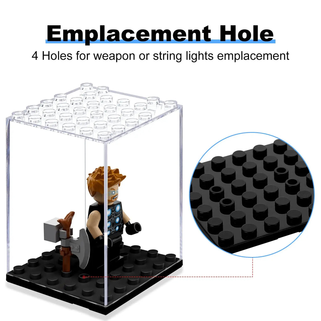 Minifigures Display Case, Acrylic Building Block Display Box,Action Figure Toys Storage for Lego Minifigure,Gift for Lego Lover