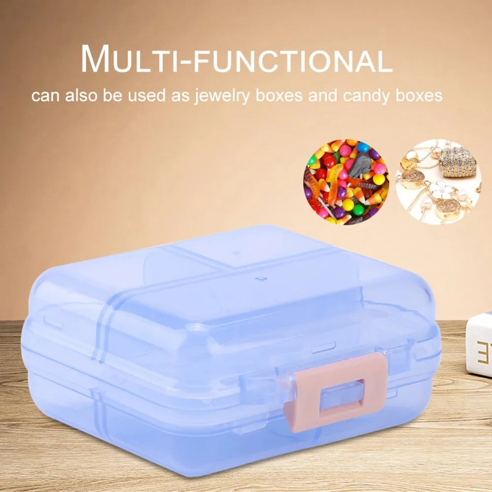 7 Grids Design Pill Box Organizer Subpackage Compartments Compact Medicine Tablet Box Sealing Cover Durable Weekly Pill Box