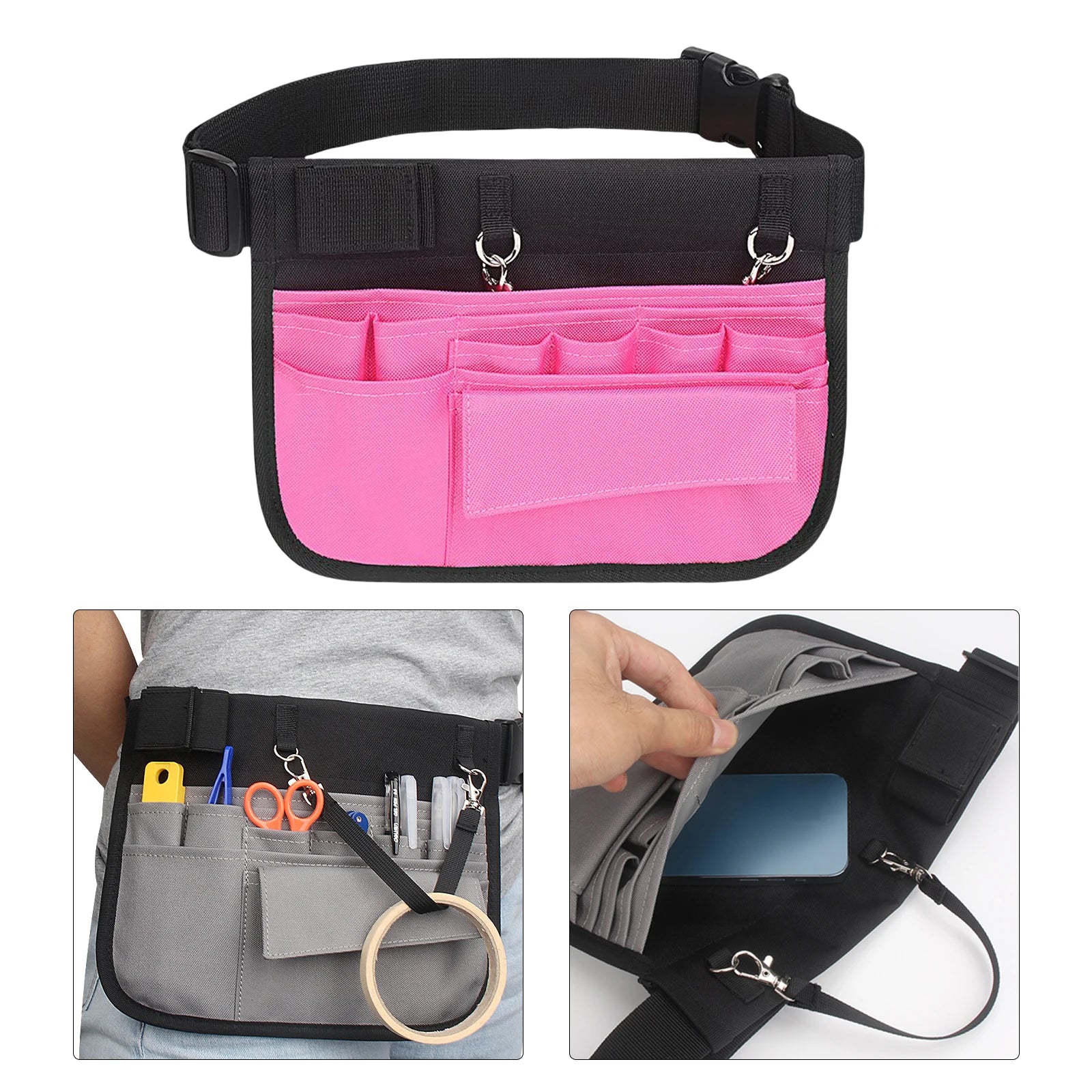 Nurse Fanny Pack Stethoscopes Durable Emergency Supplies Medical Gear Pocket Multiple Pockets Nurse Tool Waist Bag Vet Nurse