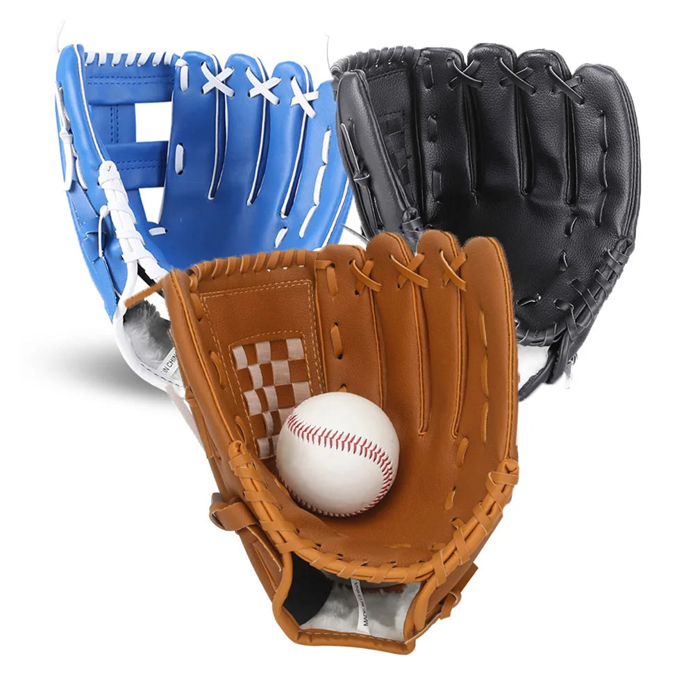 1pc Baseball&Softball Left Hand Gloves, 12.5in, Durable PU Leather, Gloves for Baseball Training and Games, Right Hand Throw