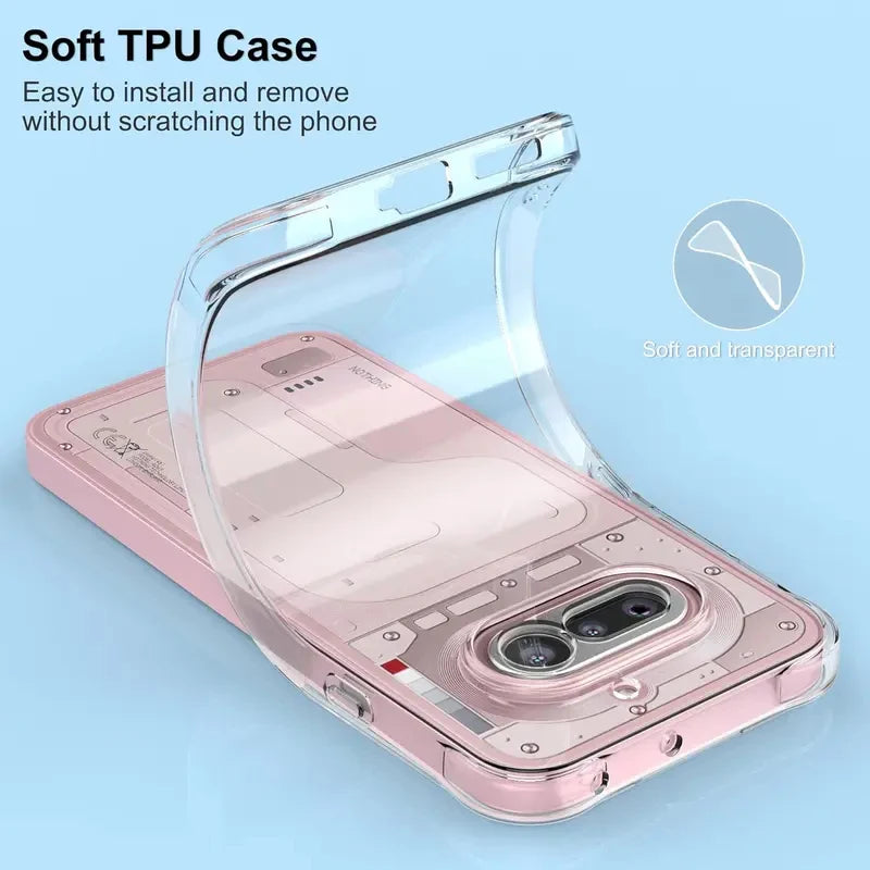 For Nothing Phone 4A 4 A Reinforced Corners Case For Phone4A Soft Clear TPU Shockproof Mobile Phone Cases Back Cover Coque Funda