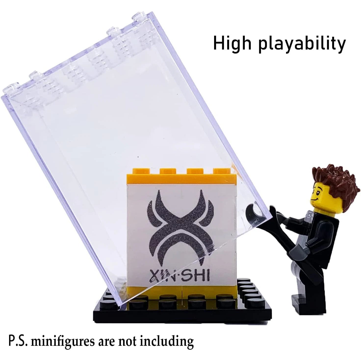 Minifigures Display Case, Acrylic Building Block Display Box,Action Figure Toys Storage for Lego Minifigure,Gift for Lego Lover