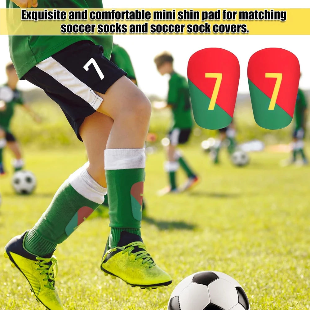 1Pair Mini Shin Guards Soccer,Extra Small Miniature Soccer Shin Pads,Protective Equipment Shin Guards for Teenagers Adults Kids