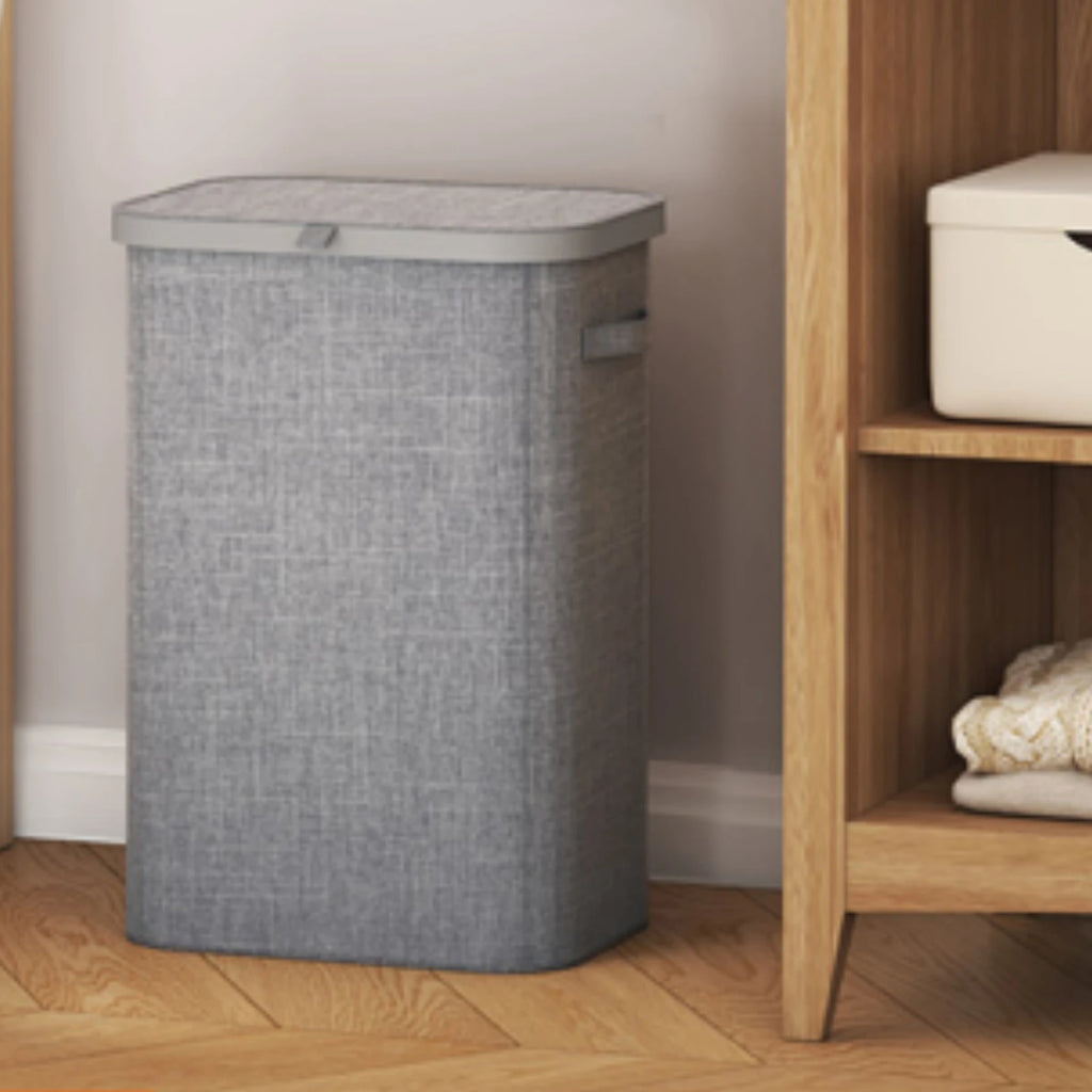 85L Laundry Hamper with Handles Inner Bag Plastic Frame Good Support Large Capacity Dirty Clothes Basket