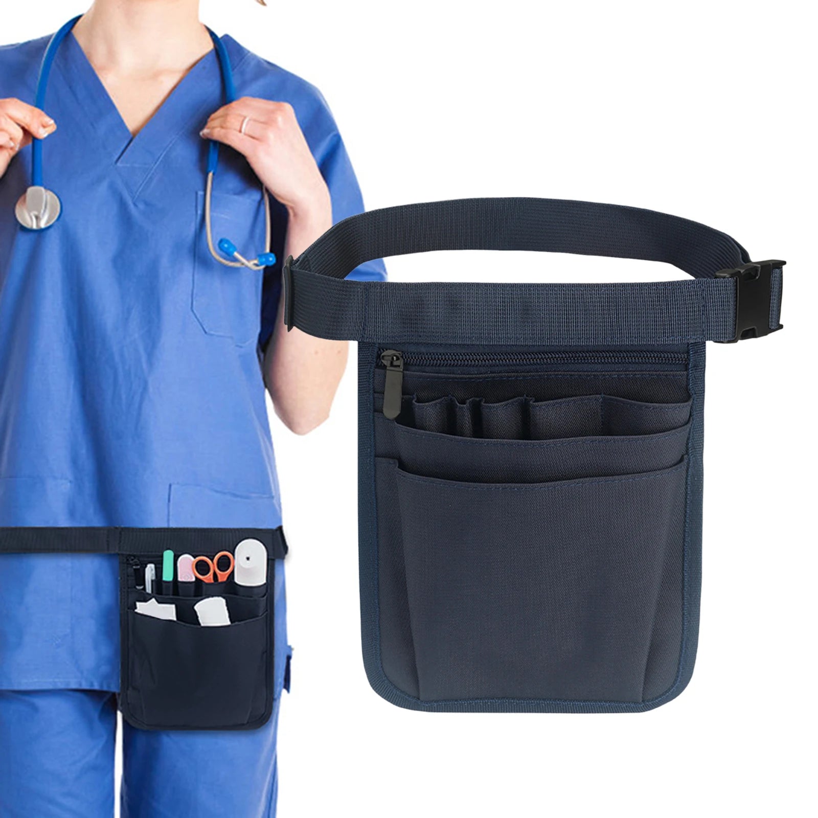 Nurse Fanny Pack Stethoscopes Durable Emergency Supplies Medical Gear Pocket Multiple Pockets Nurse Tool Waist Bag Vet Nurse