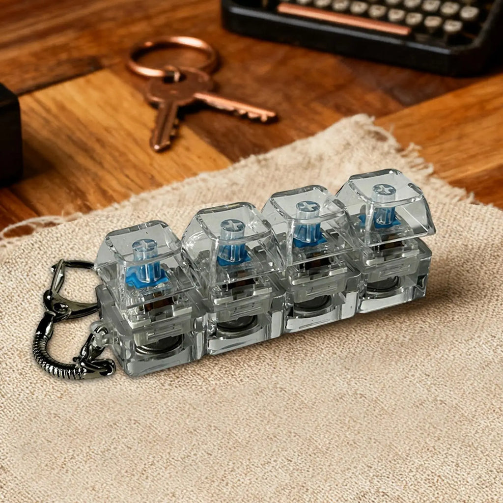 Keyboard Fidget Clicker Portable Charm Realistic Clicker Button Fidget for Adults for Adults Boys Girls Family Travel Backpack