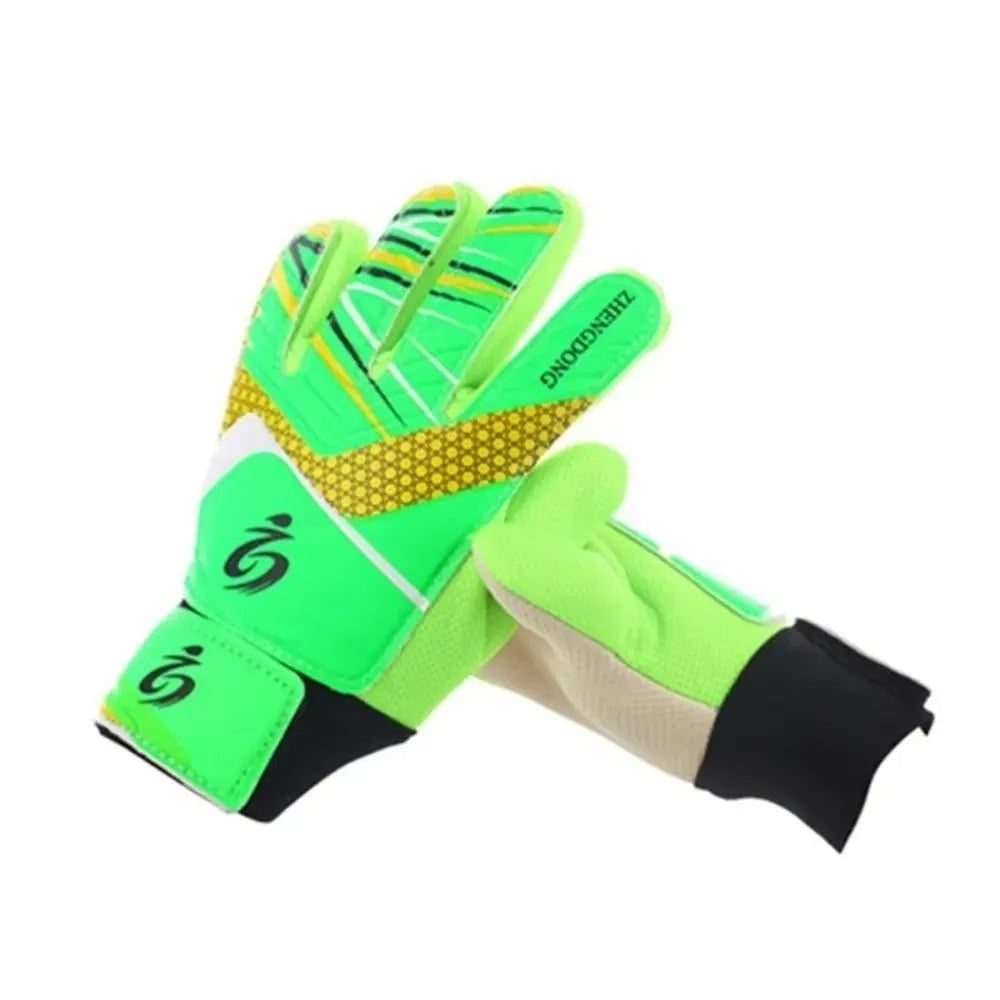1Pair Professional Kid's Soccer Goalkeeper Gloves Soccer Goalie Latex Full Finger Gloves Protection Gloves Strong