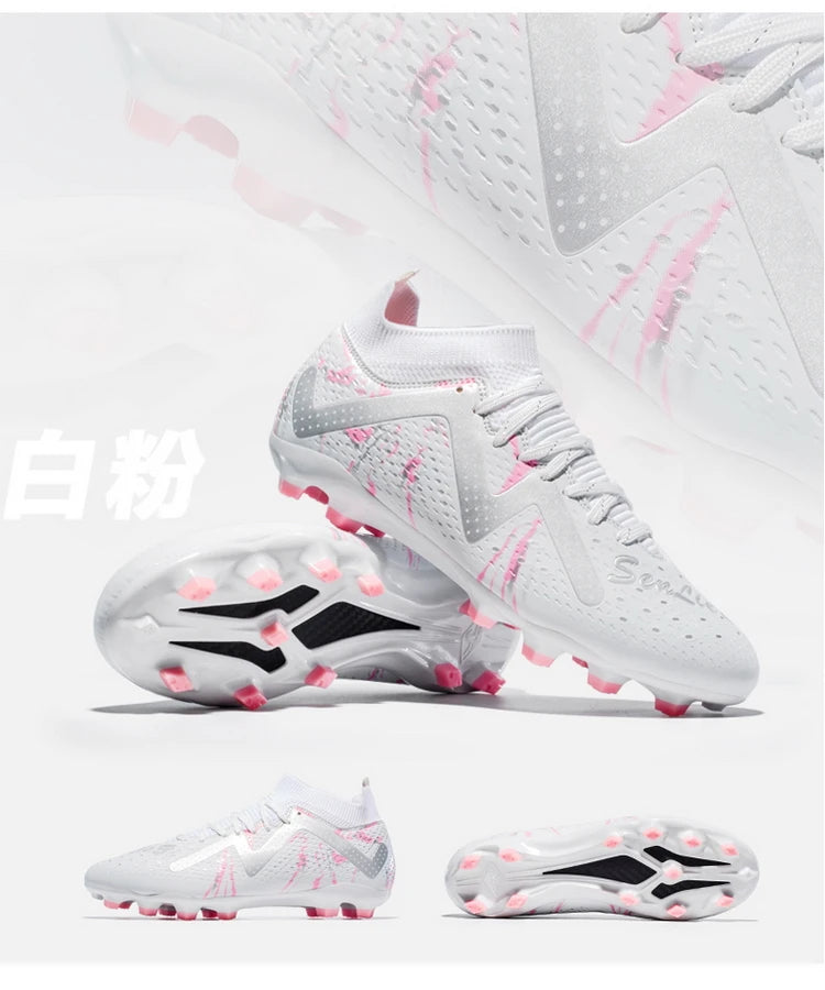 Men's Soccer Cleats Football Cleats for Mens Big Boys Mid-Top Spikes FG/TF Shoes for Youth Professional Training Turf Sneaker