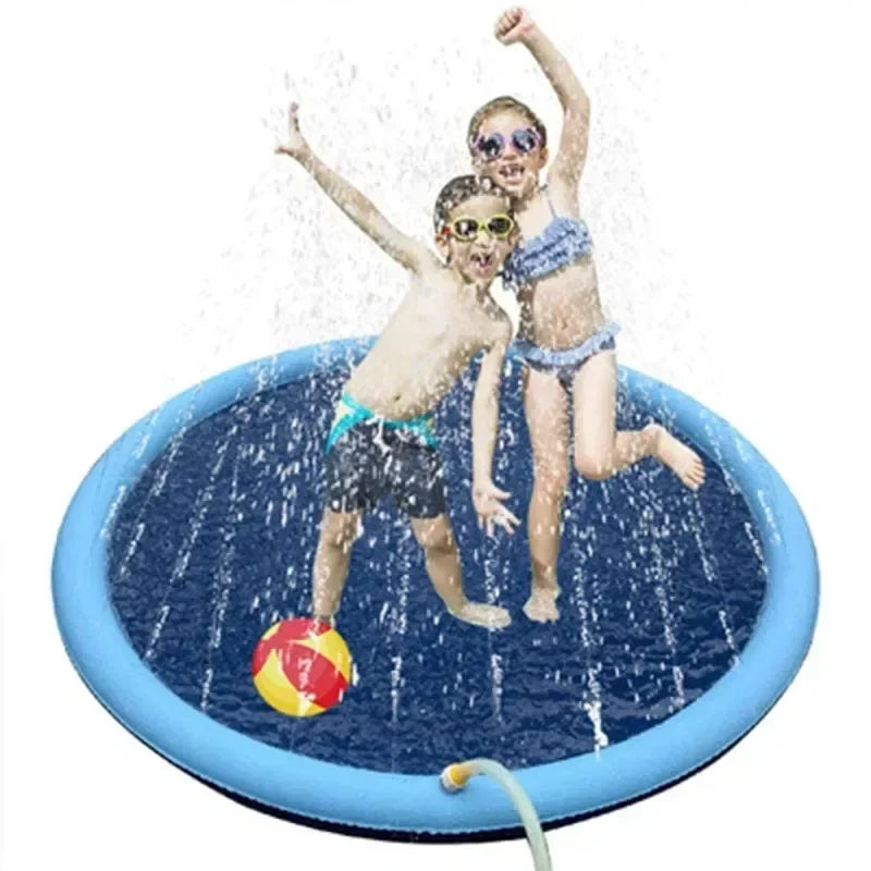 100/150/200cm Summer Pet Spray Pad Folding Inflatable Swimming Pool for Dogs Kids Outdoor Interactive Fountain Toys