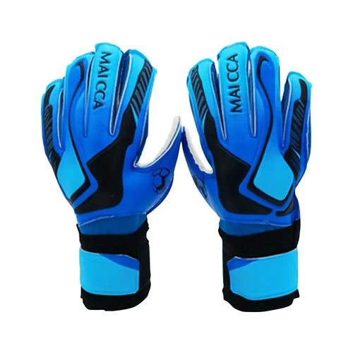 1 Pair Non-Slip Soccer Goalie Gloves Wear-Resistant Latex Game Goalkeeper Gloves Protective Fingers Anti Slip
