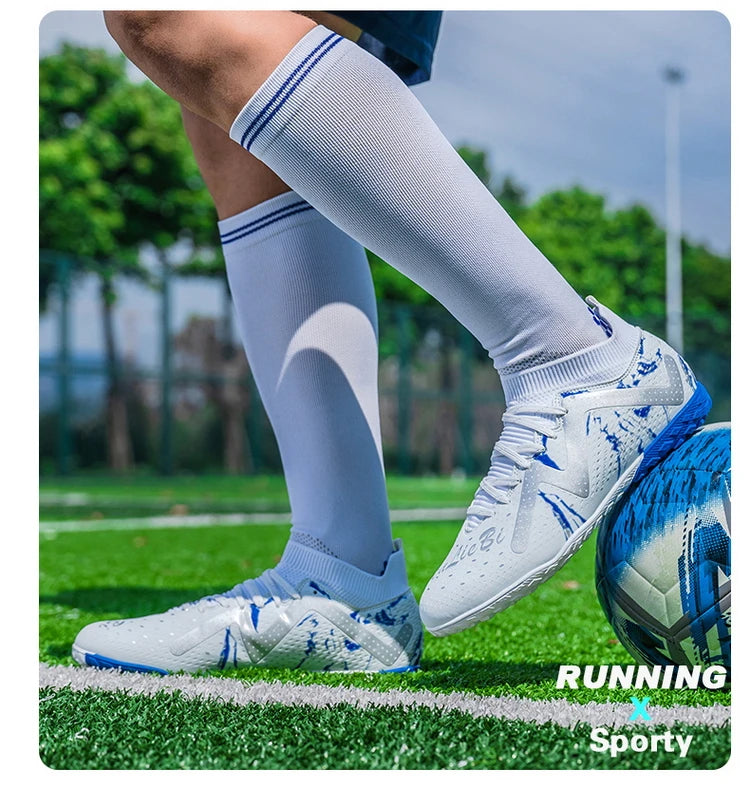 Men's Soccer Cleats Football Cleats for Mens Big Boys Mid-Top Spikes FG/TF Shoes for Youth Professional Training Turf Sneaker