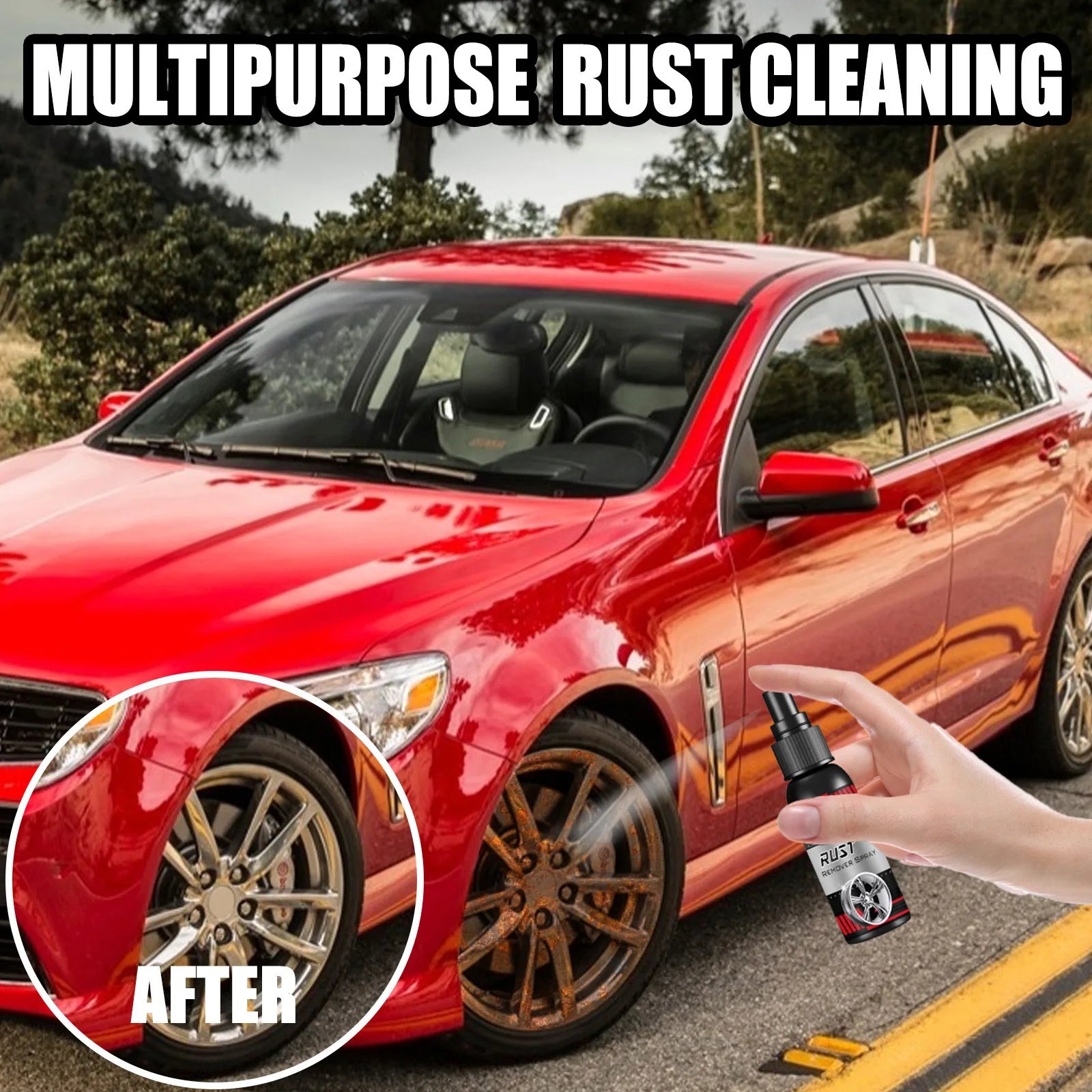 Deoxidizer Spray, Antirust Agent, Cleaning Chrome Plating Metallic Paint, Antioxidant Lubricant for Automobile Maintenance