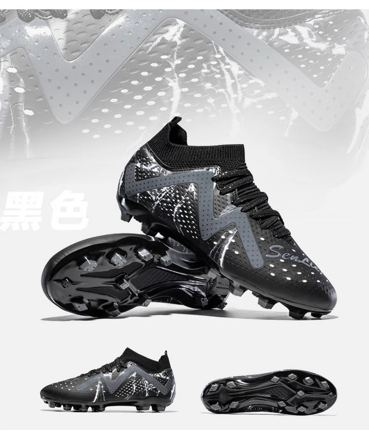 Men's Soccer Cleats Football Cleats for Mens Big Boys Mid-Top Spikes FG/TF Shoes for Youth Professional Training Turf Sneaker