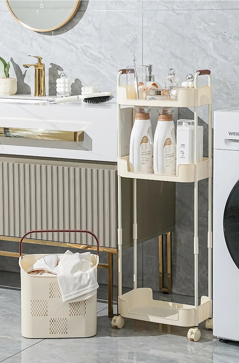 Multi-Functional Laundry Hamper for Home - Large Movable Clothes Basket with Storage Shelf, Bathroom Organizer & Sorting Rack
