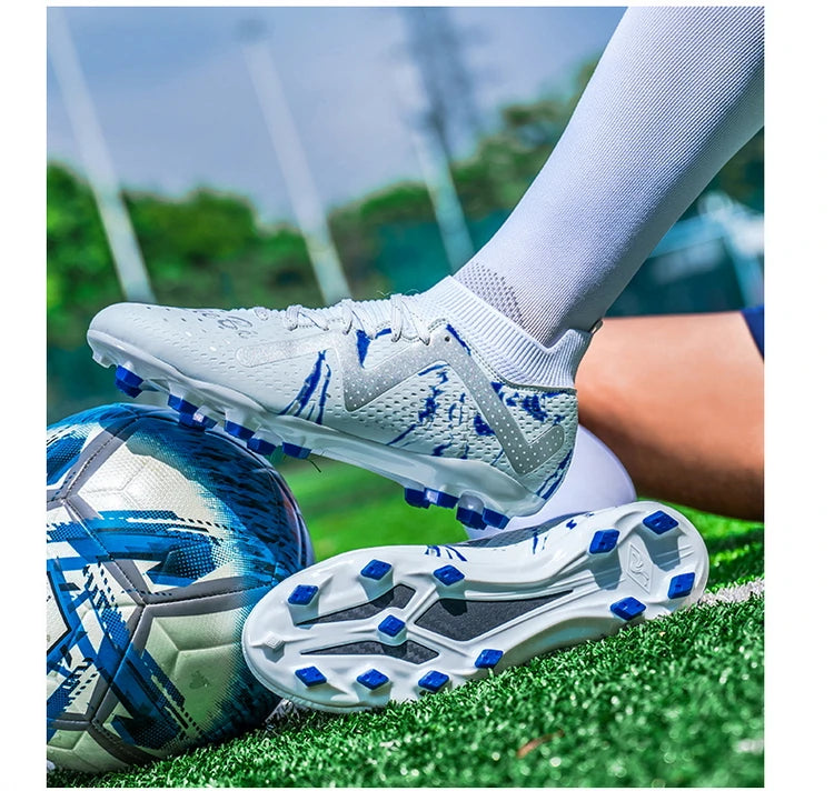 Men's Soccer Cleats Football Cleats for Mens Big Boys Mid-Top Spikes FG/TF Shoes for Youth Professional Training Turf Sneaker