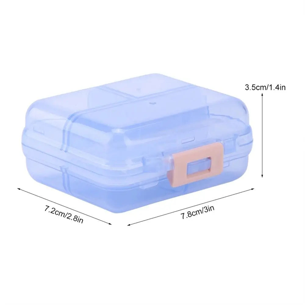7 Grids Design Pill Box Organizer Subpackage Compartments Compact Medicine Tablet Box Sealing Cover Durable Weekly Pill Box