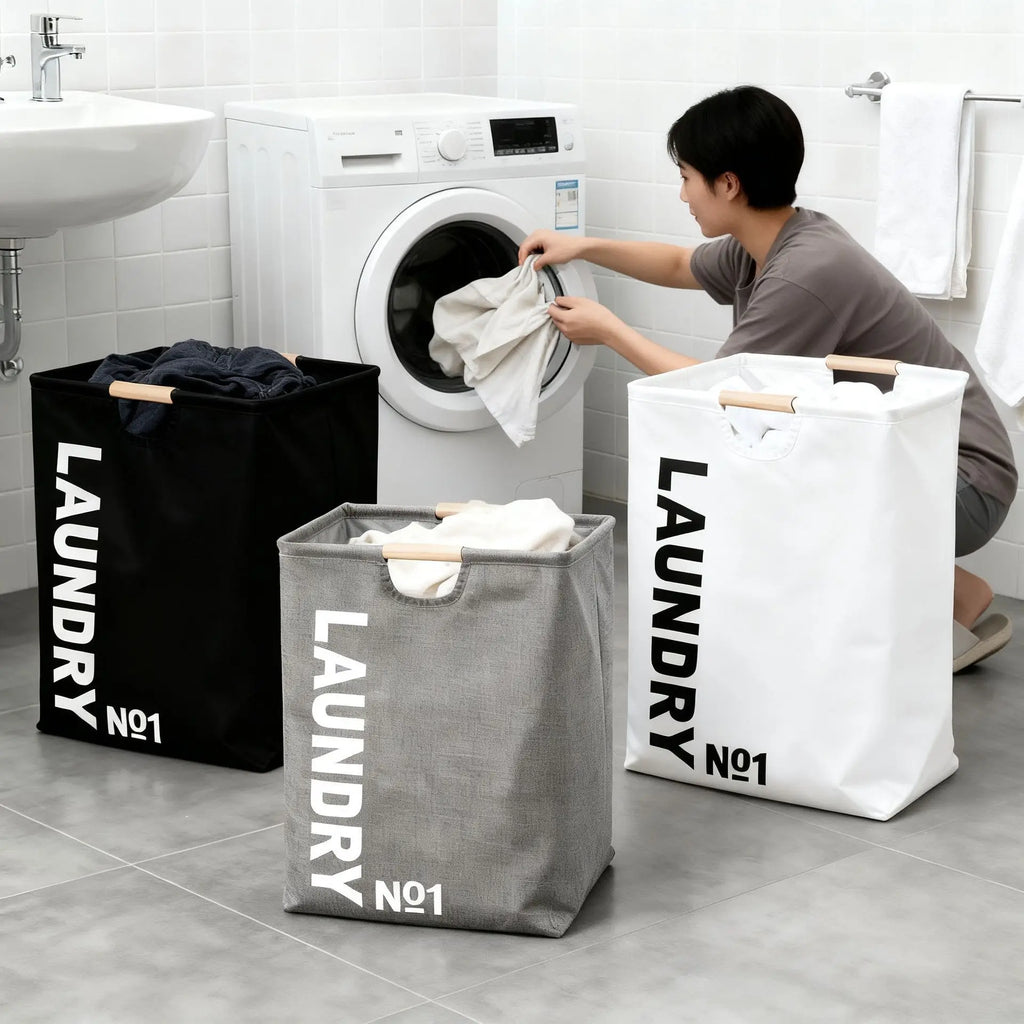Large Laundry Hamper Clothes Hamper for Laundry Foldable Laundry Basket with Handle Cotton Fabric Storage Bin for Clothes Toys