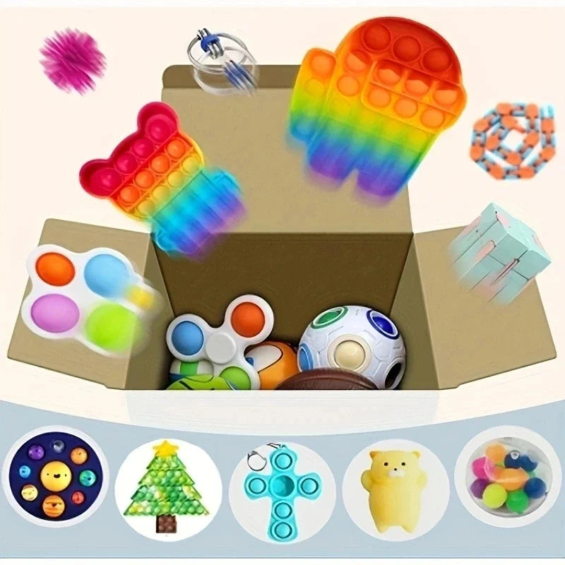 1-100pcs Random Fidget Toys Mystery Gifts Pack Surprise bag Fidget Set Antistress Relief Toys for kids party christmas