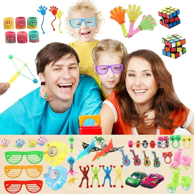 154/200Pcs Fidget Toys Multiple Toy Pack for Kids Birthday Party Xmas Gift Toy Pack Assortment Children's Favorite Party Toy Set