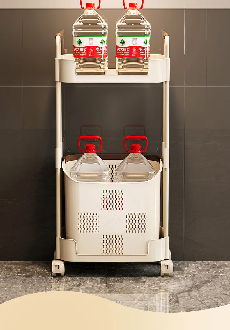Multi-Functional Laundry Hamper for Home - Large Movable Clothes Basket with Storage Shelf, Bathroom Organizer & Sorting Rack