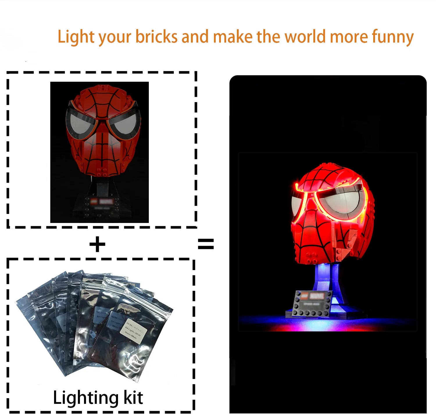 Led Lighting Kit for LEGO-76285,Compatible with Lego Mask Model,Only Light kit Not Include The Lego Set
