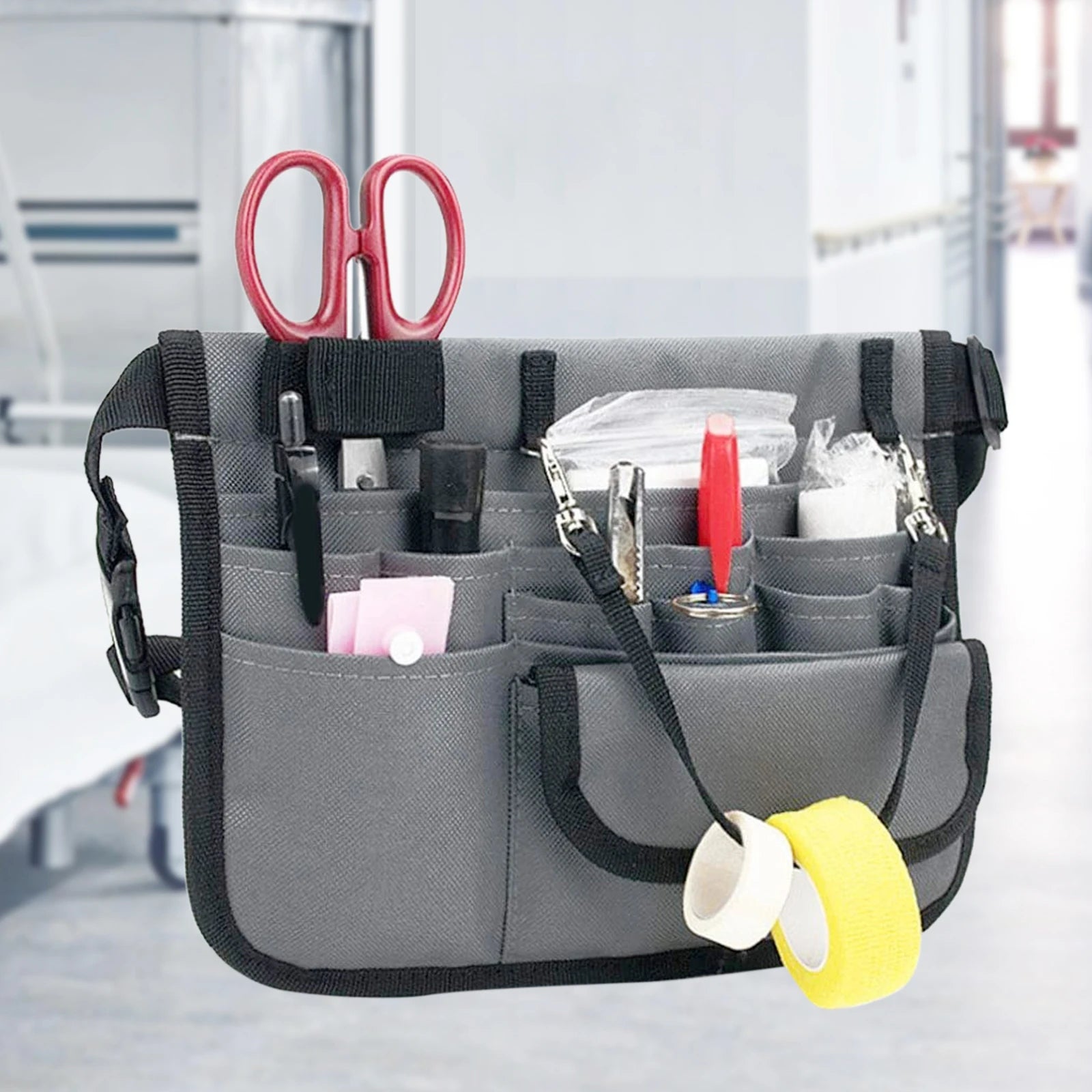 Nurse Fanny Pack Stethoscopes Durable Emergency Supplies Medical Gear Pocket Multiple Pockets Nurse Tool Waist Bag Vet Nurse