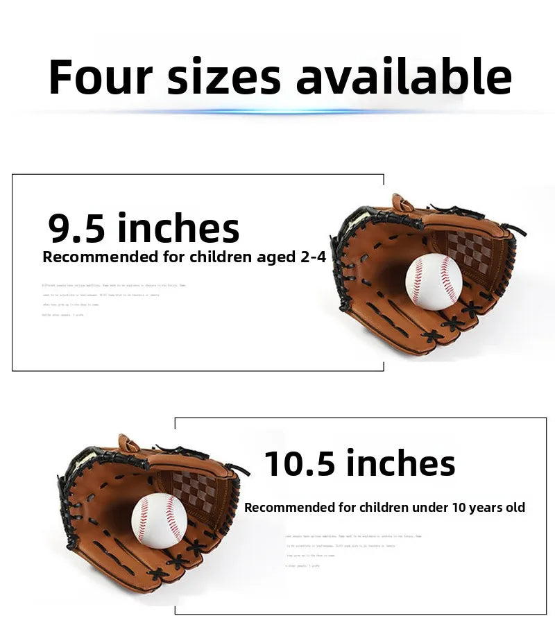 Baseball Gloves PVC PU for Children And Adults Youth Team Building Quality Extension Props Baseball Catching Gloves