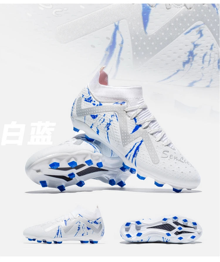 Men's Soccer Cleats Football Cleats for Mens Big Boys Mid-Top Spikes FG/TF Shoes for Youth Professional Training Turf Sneaker